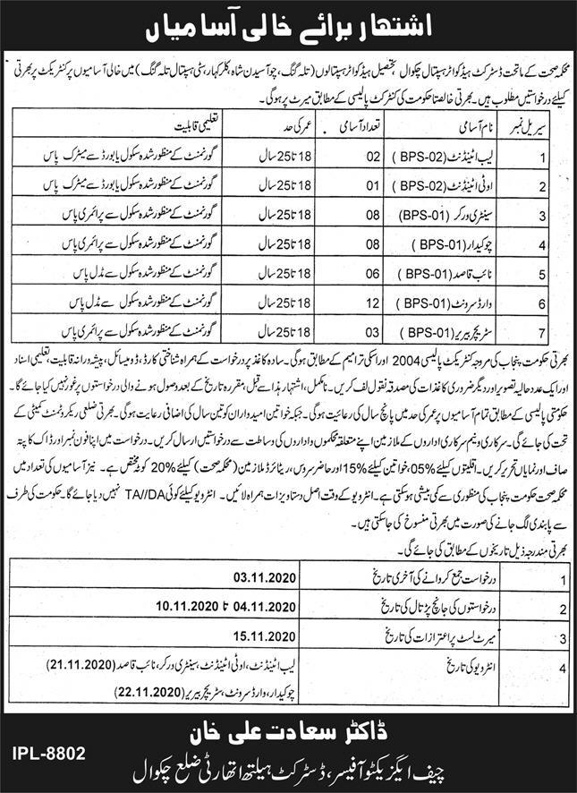 Health Department Jobs 2020 Walk and Interview