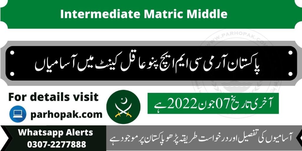 Pak Army CMH Panu Aqil Jobs 2022