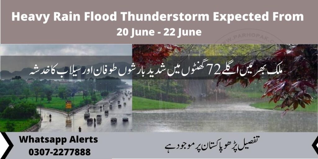 Weather in Next 72 hours in Pakistan