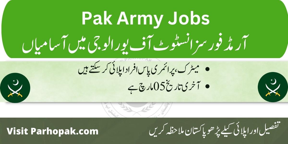 Pak Army Civilian Jobs 2023 at Armed Forces Institute of Urology Rawalpindi