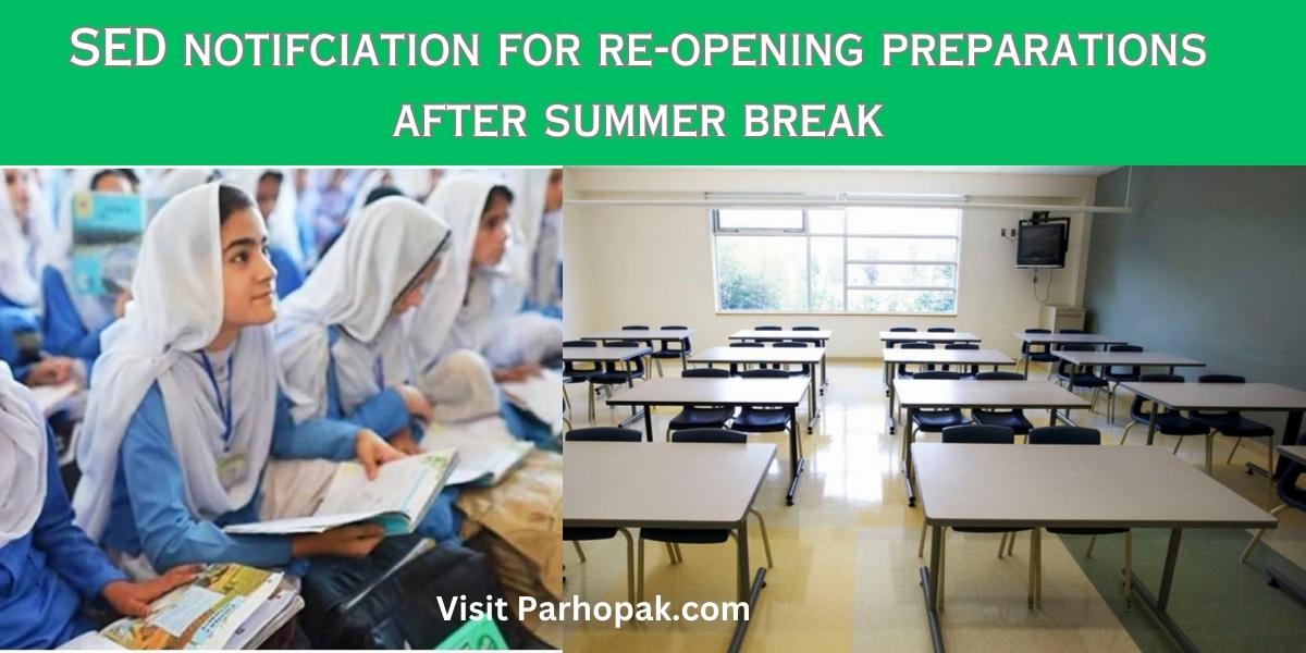 Punjab School Education Department Notification For Comprehensive Re