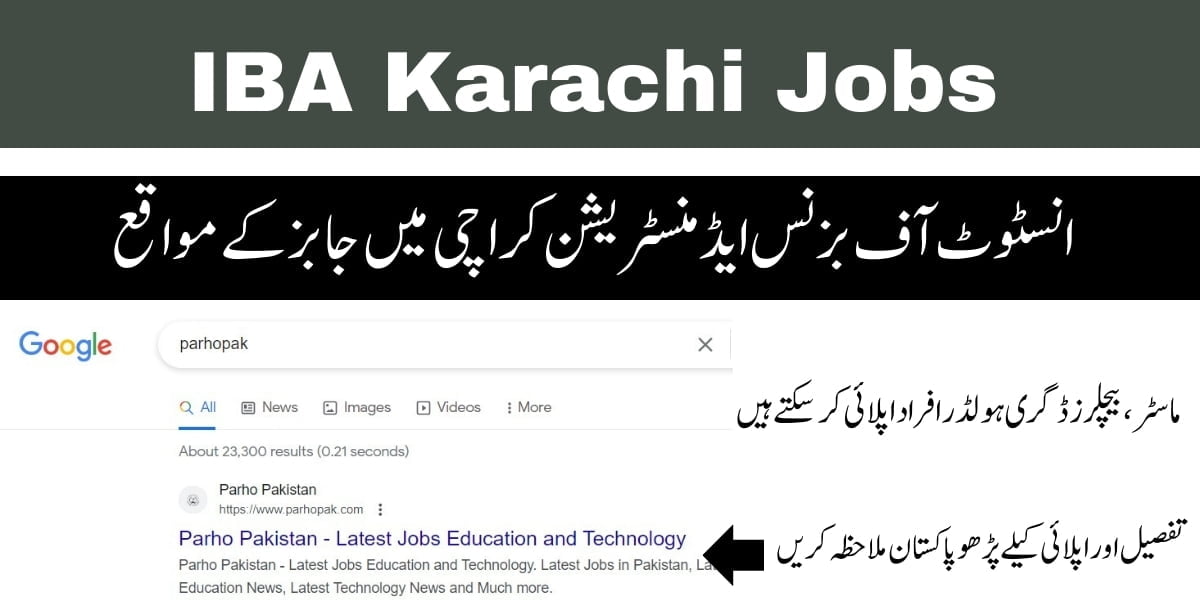 Institute of Business Administration IBA Karachi August Jobs 2024
