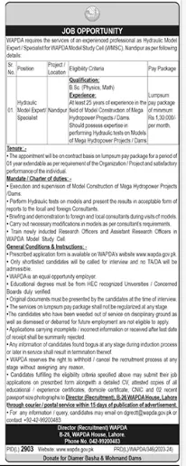 Water and Power Development Authority WAPDA Jobs 2024