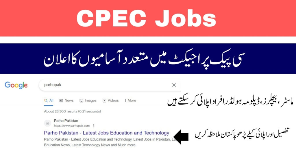 CPEC Jobs 2024